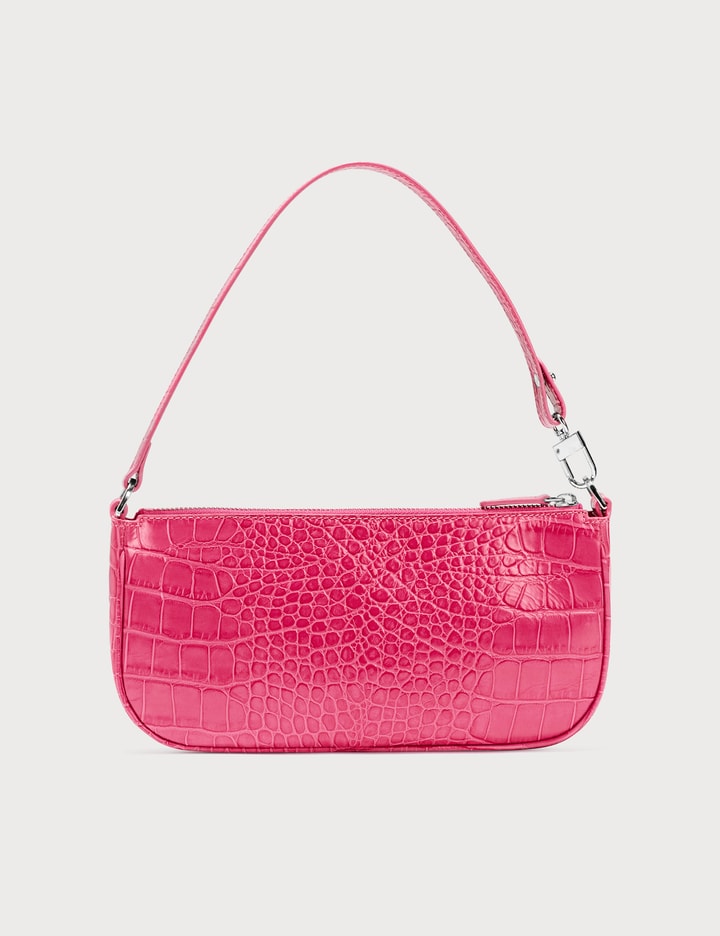 Rachel Hot Pink Croco Embossed Leather Bag Placeholder Image
