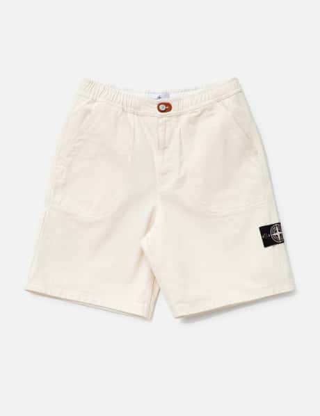 ストーンアイランド Natural Cotton Gabardine Raw Beauty Bermuda Shorts