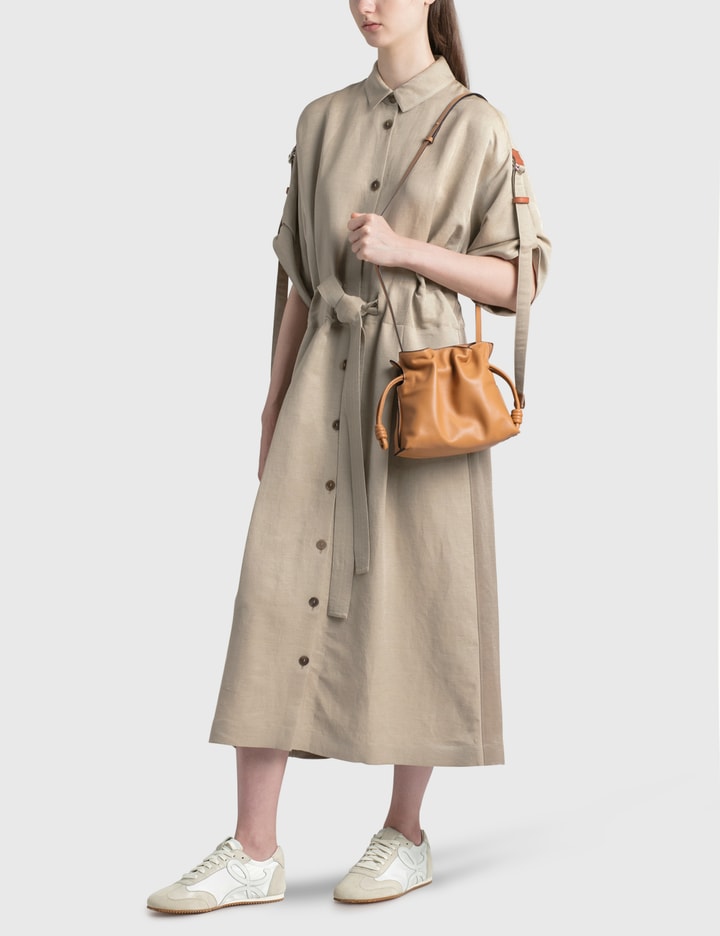 Belted Midi Shirt Dress Placeholder Image