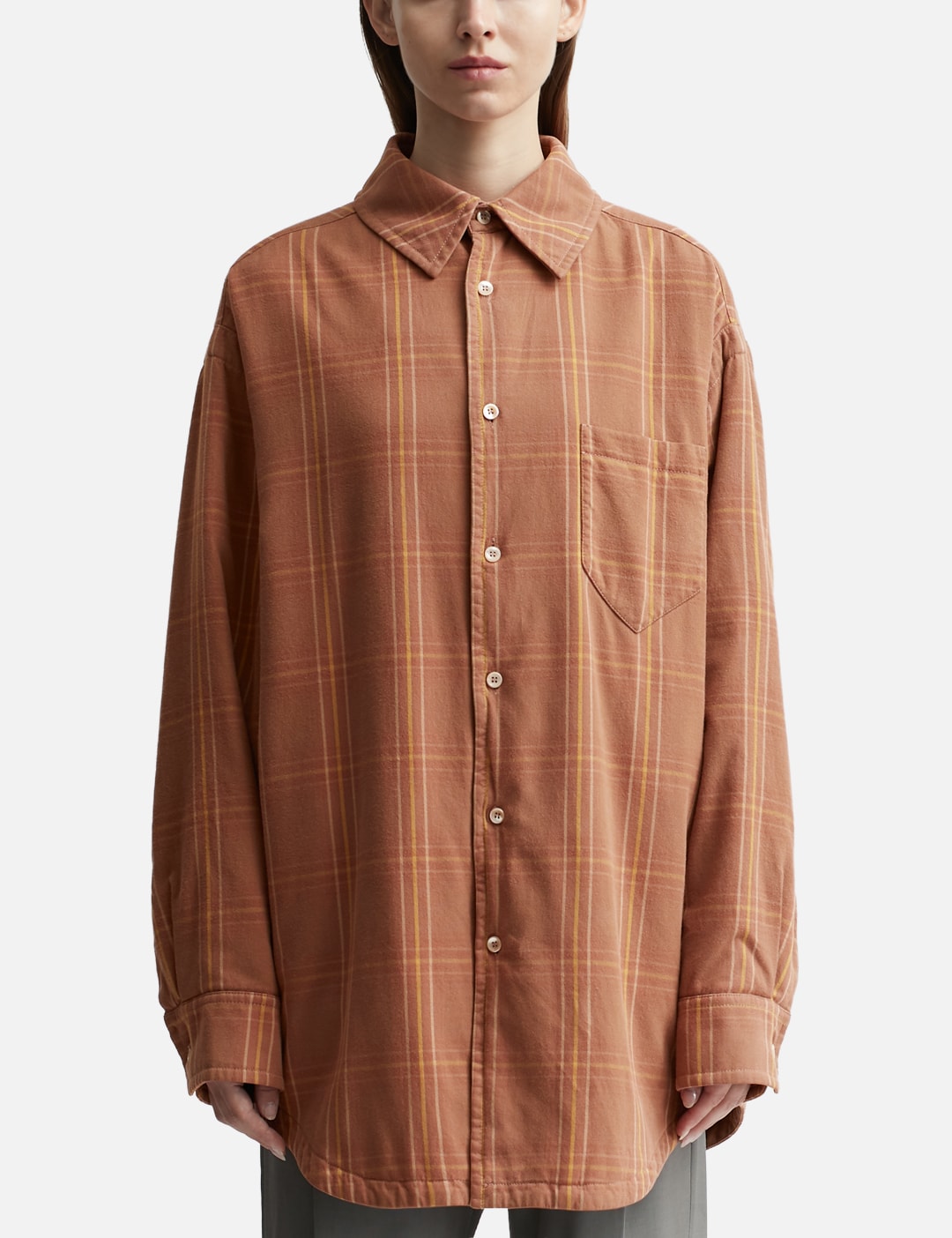 LA Hearts Button Down Oversized Flannel Shirt