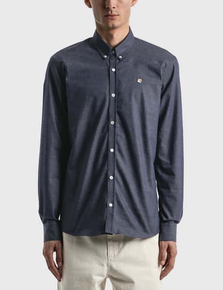 Maison Kitsuné - Fox Head Embroidery Classic Shirt | HBX  