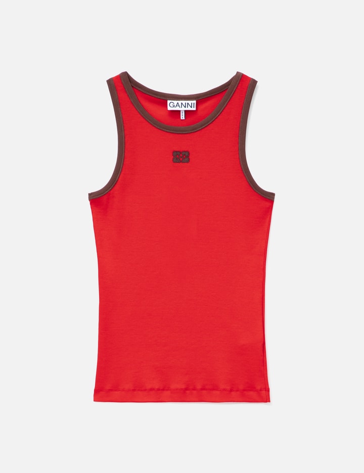 Ganni Tank Top In Red