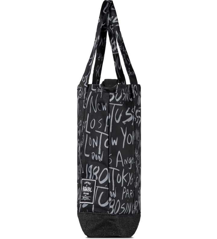 Black Print Stussy x Herschel Supply Co. Cities Tote Bag Placeholder Image