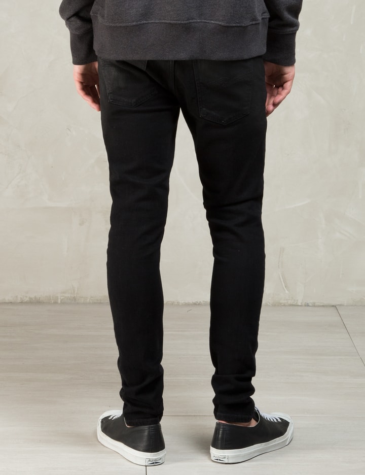 Black Shiny Black Skinny Lin Jeans Placeholder Image