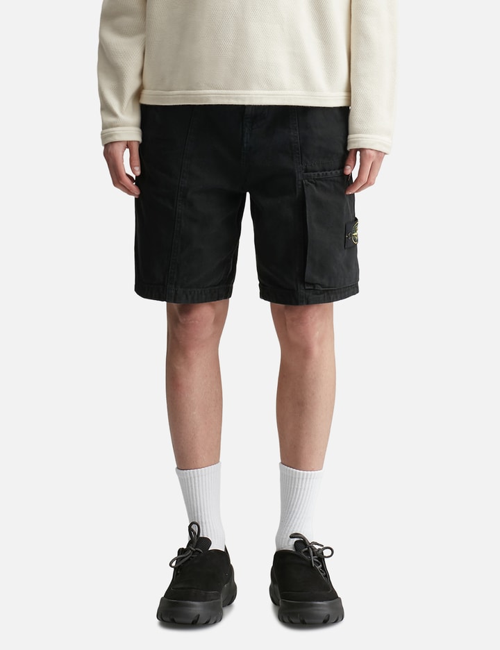 Organic Panama Cotton 'Old' Effect Comfort-Fit Cargo Trousers Placeholder Image