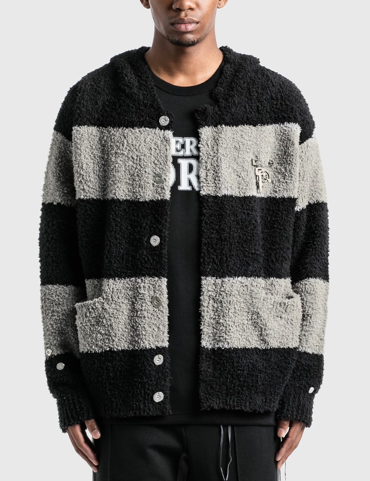 C2H4® x Mastermind Japan Knitted Stripe Hooded Sweater Placeholder Image