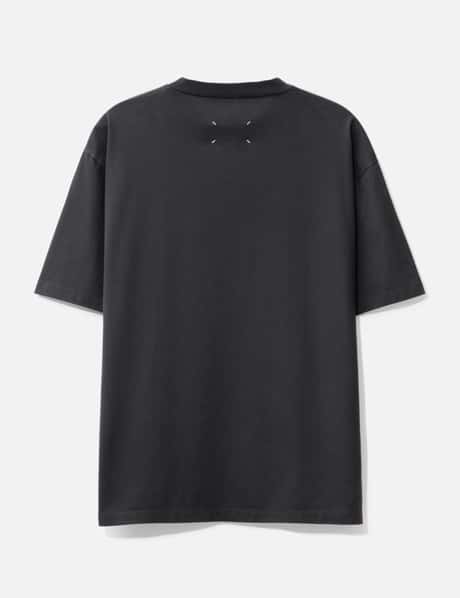 新品 XL マルジェラ 24aw エンブロイダリーロゴTシャツ 黒 17417 
