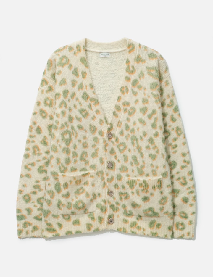 Leopard-print Merino Wool Cardigan Placeholder Image