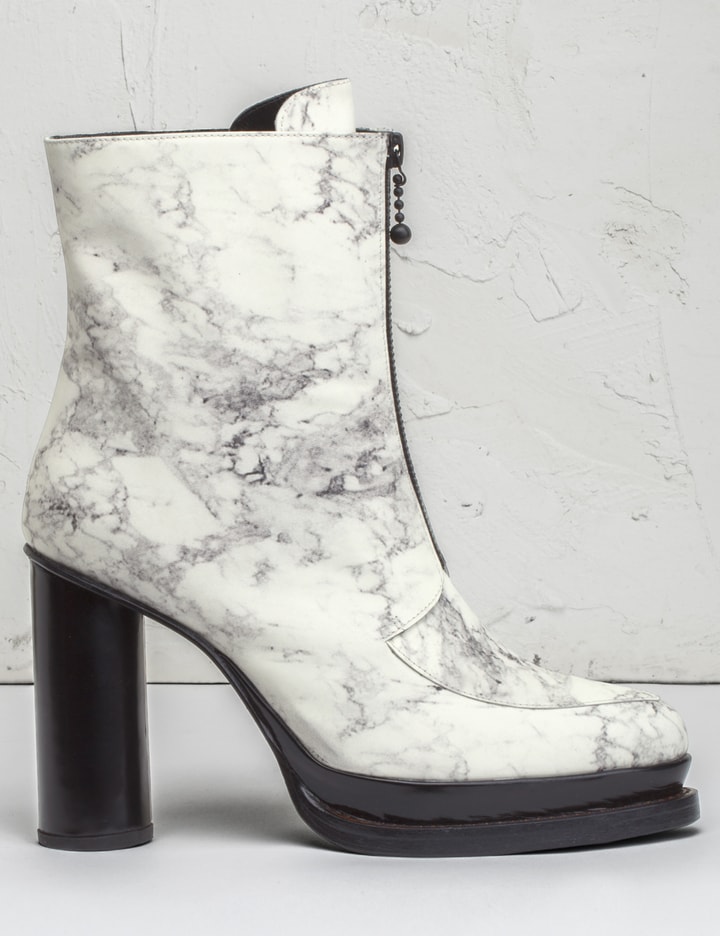 Off White Multi Marble Korinne Zip Boots Placeholder Image