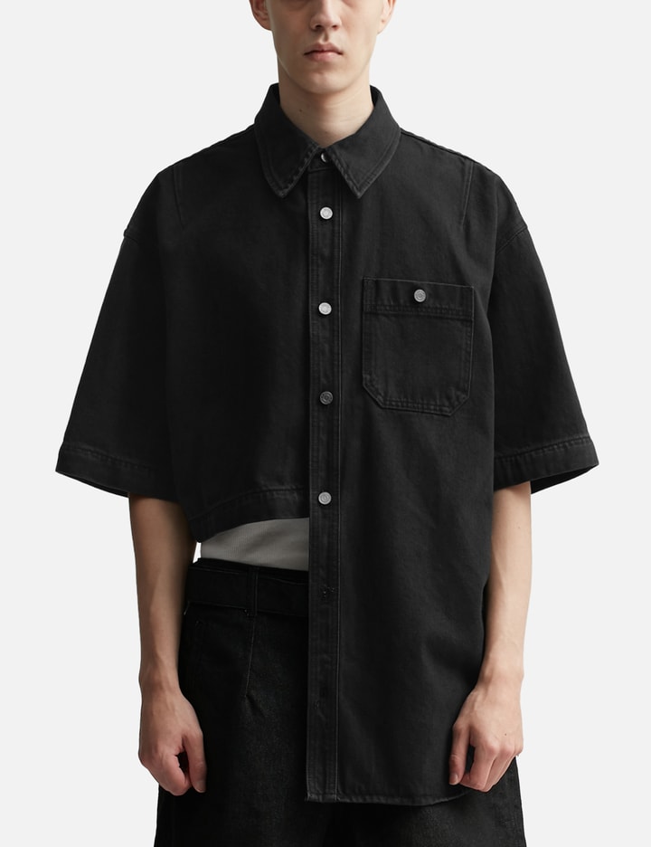 Asymmetric Detachable Denim Shirt Placeholder Image