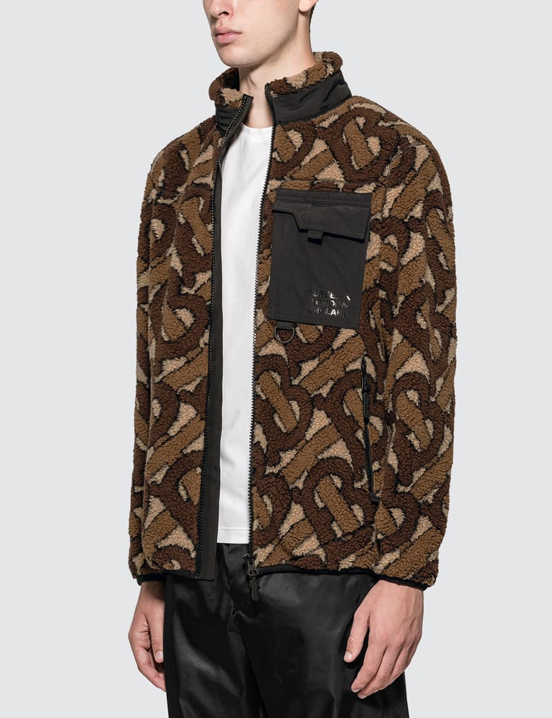 burberry monogram fleece jacket