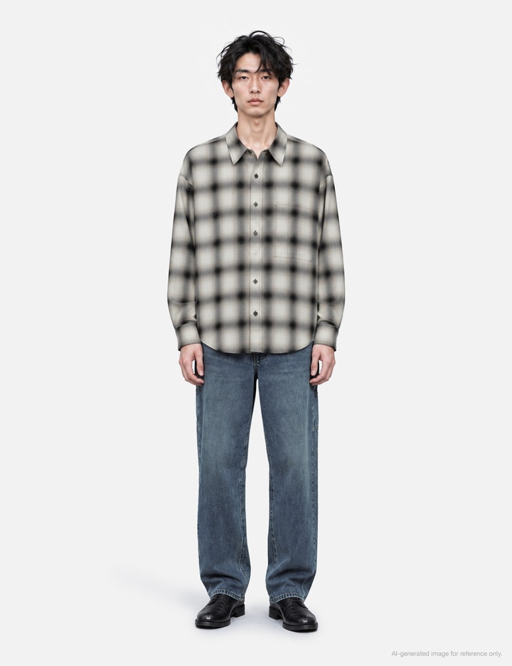 Wooyoungmi Black Oversized Check Shirt