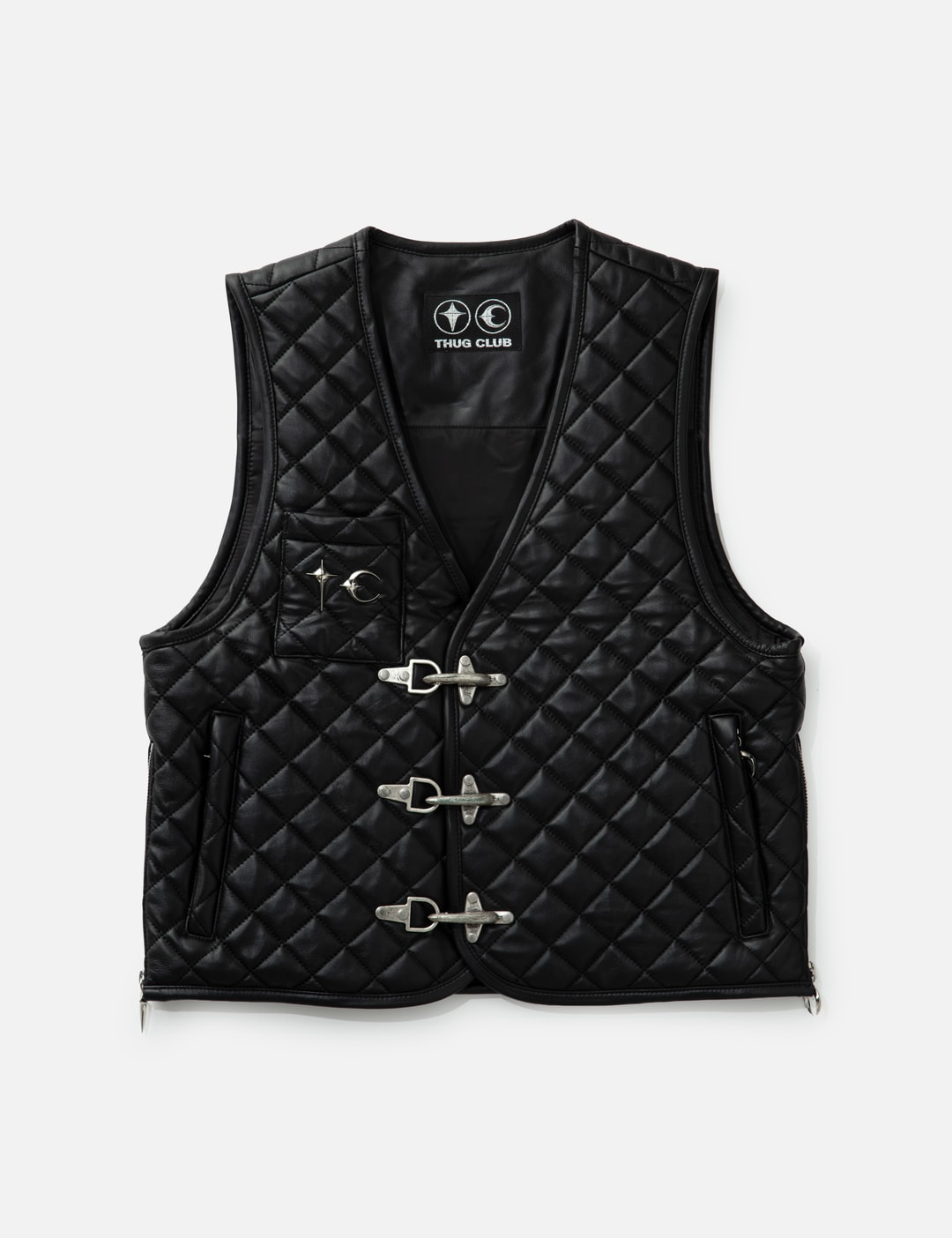 TC Bone Leather Quilted Vest view 8