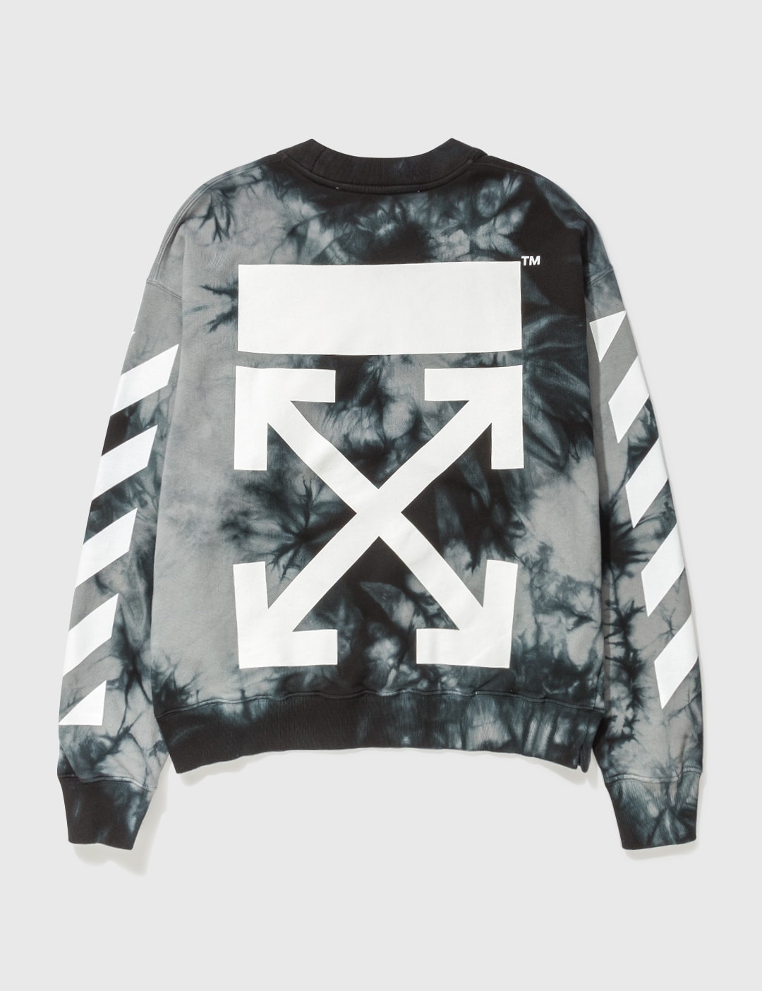 Crew Jumper White Tie Dye Jumper Blue And White Tie-Dye Crewneck
