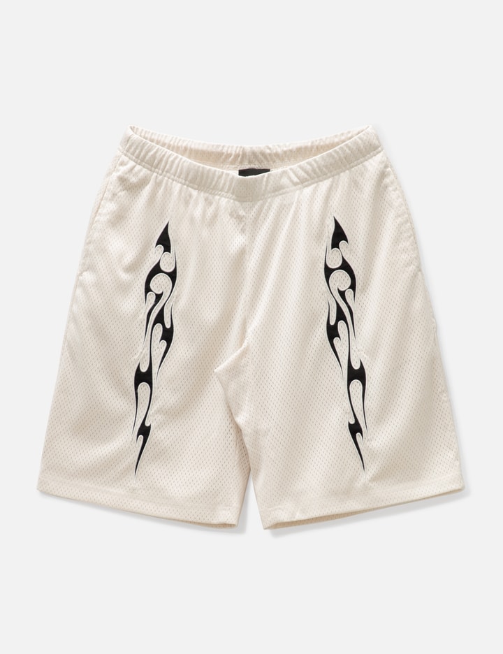 Pleasures Flame Mesh Shorts In White