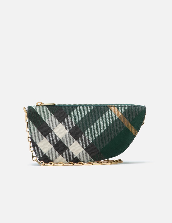 Shop Burberry Micro Shield Sling Bag In Green