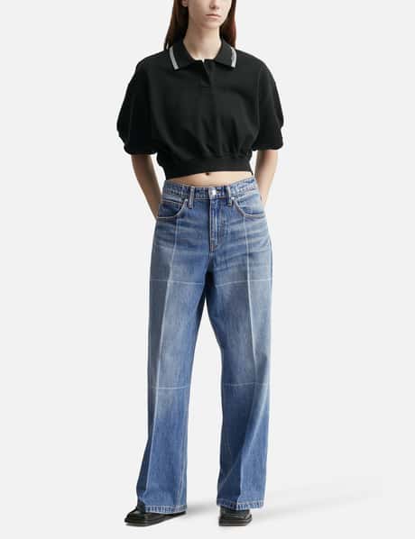 Cropped Cinched Cotton Polo view 11