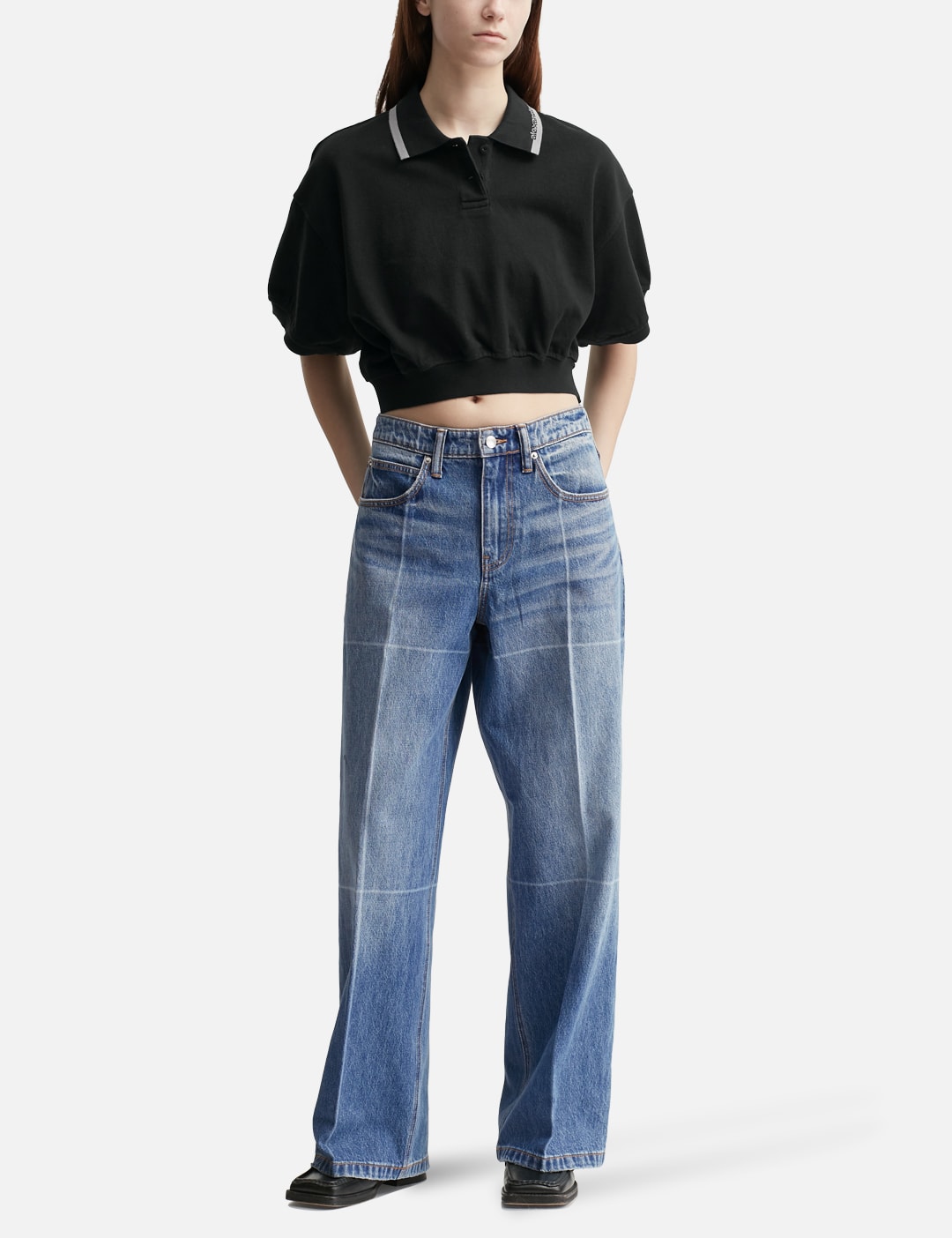 Cropped Cinched Cotton Polo view 16