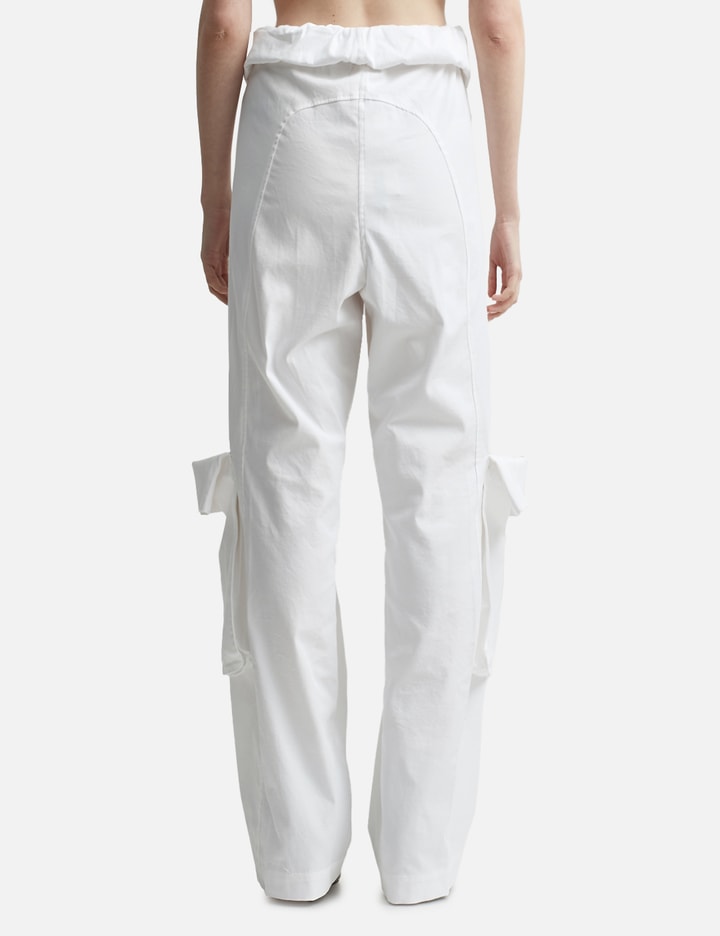 Hyperstretch Rolled Cuff Drawstring Waist Pants - White