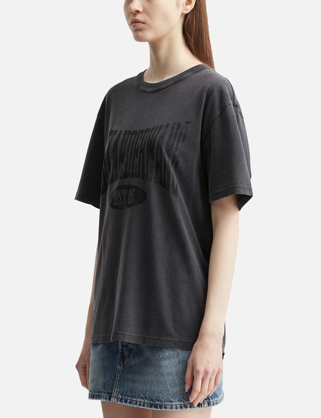 Distressed Logo Cotton T-Shirt view 14