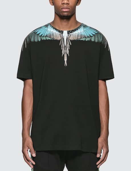 Marcelo Burlon Turquoise Wings T-Shirt | HBX Globally Curated Fashion and Lifestyle by Hypebeast