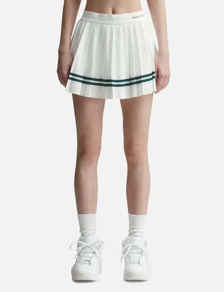 Sporty & Rich Classic Logo Pleated Skirt