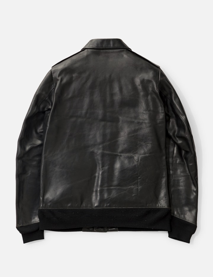 Shop Visvim Elmendorf Leather Jacket In Black