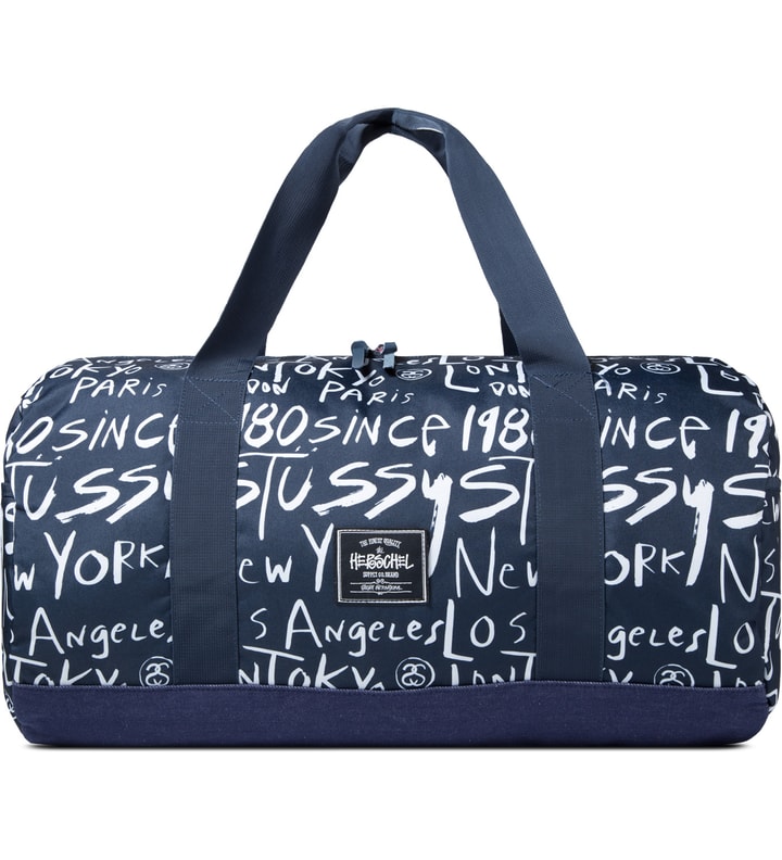 Navy Stussy x Herschel Supply Co. Cities Large Duffle Bag Placeholder Image