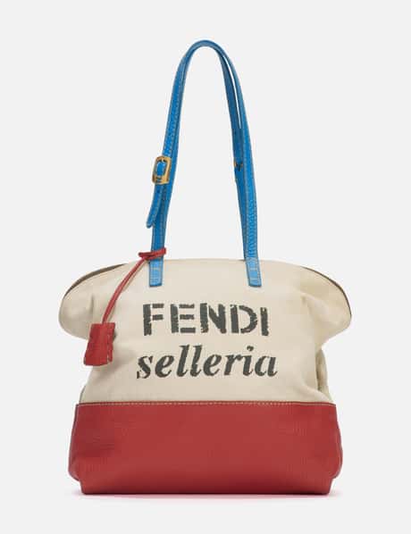 Fendi FENDI SELLERIA CANVAS WITH LEATHER BAG (MAY034)