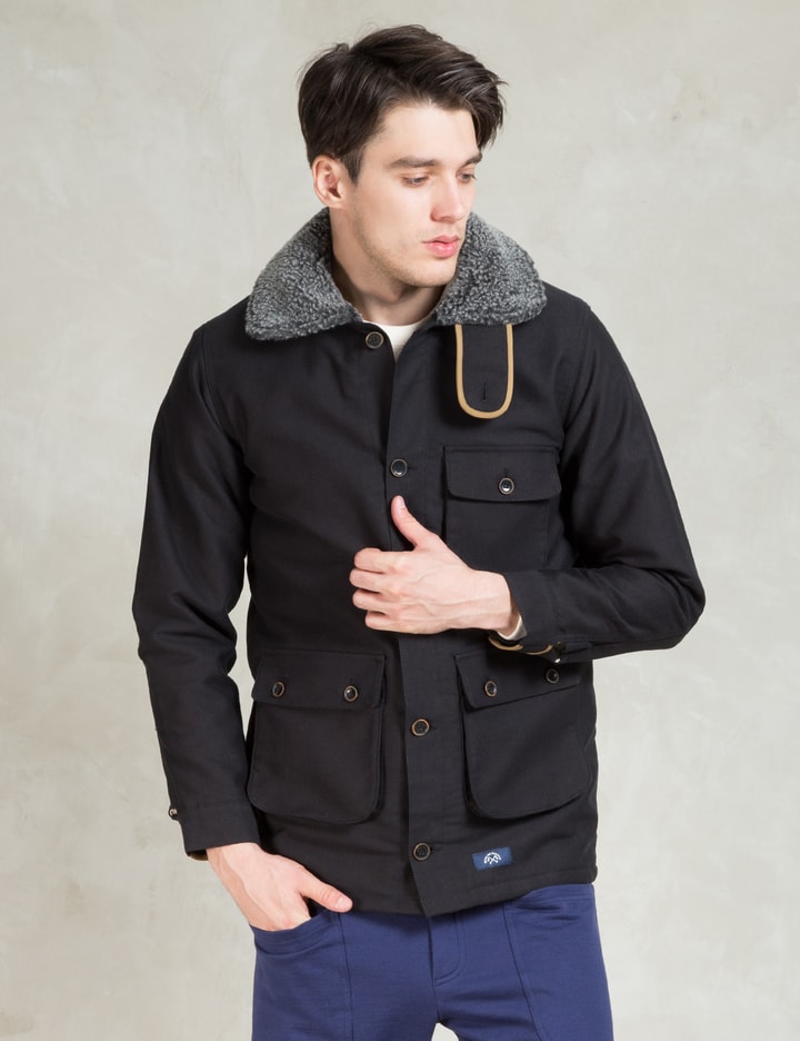Black Fur Collar Safari Jacket Placeholder Image