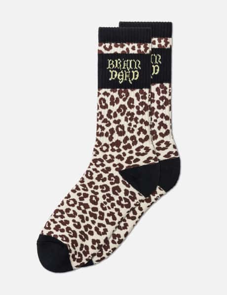 Brain Dead Panelled Logo Crew Socks
