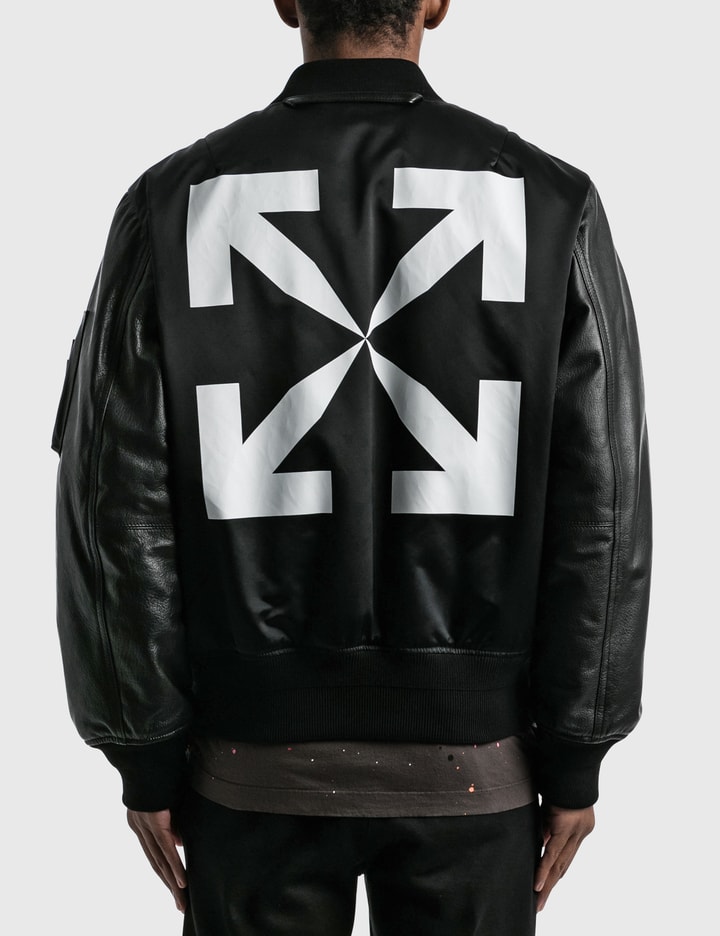 Off-White Leather Arrows Bomber Jacket - Jackets & Coats from