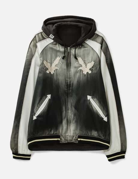 Maison Mihara Yasuhiro Reversible Hoodie Layered Souvenir Jacket