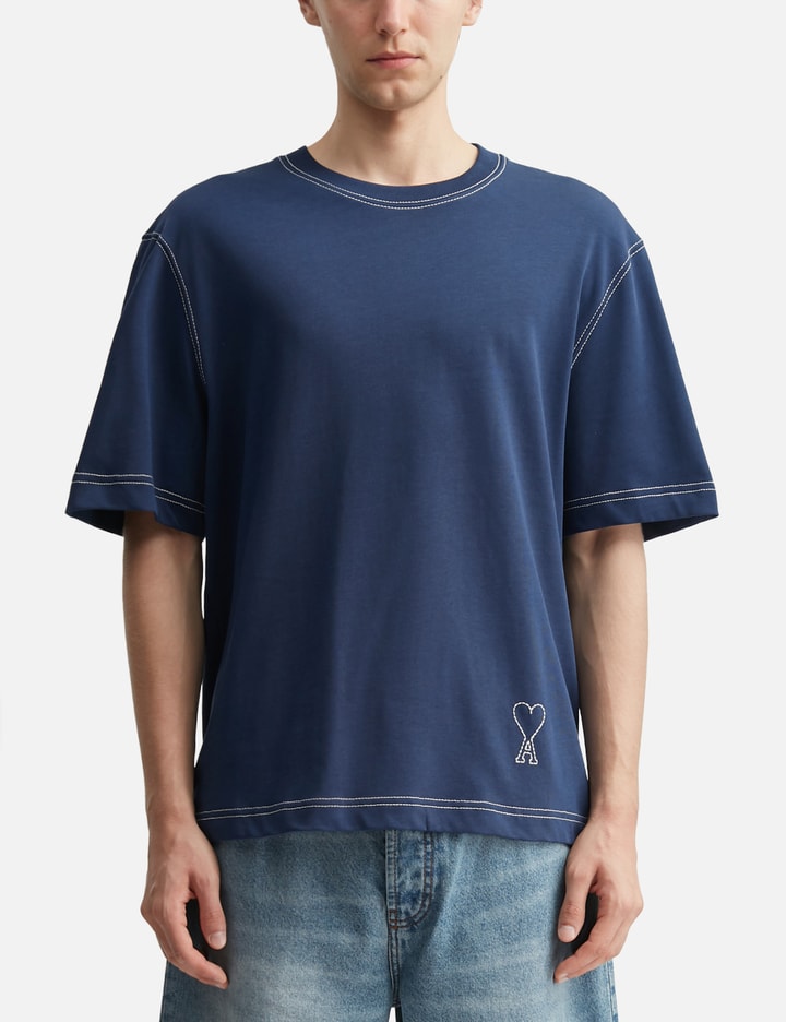 Ami Cotton Topstitching Ami De Coeur T-Shirt