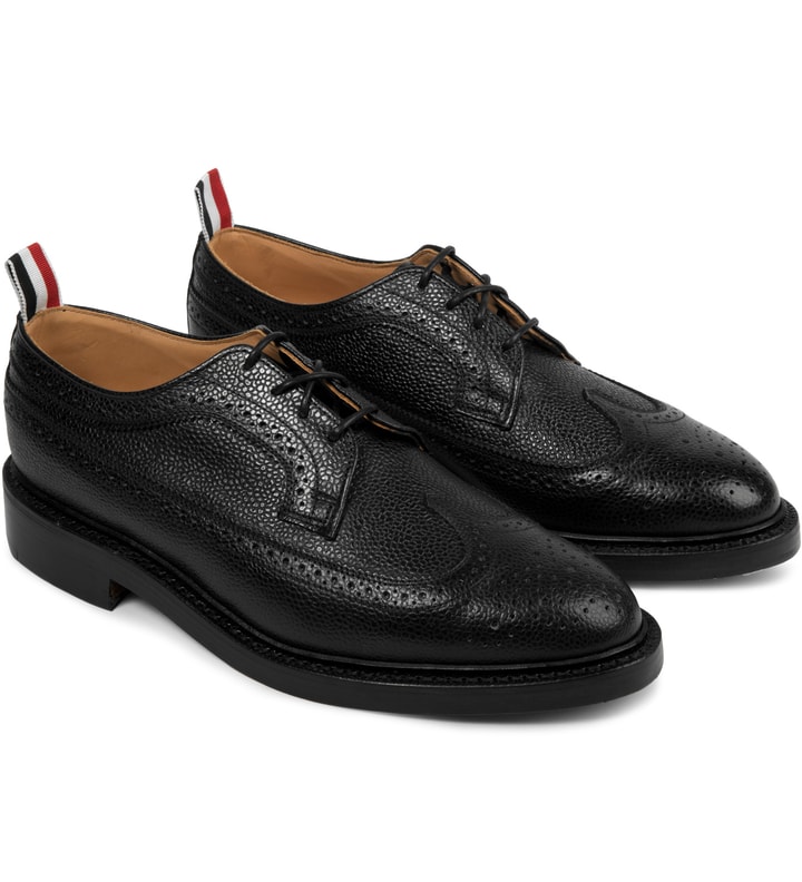 Black Leather Wingtip Brogues Shoes Placeholder Image