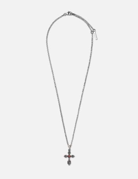 MIDNIGHT FACTORY Oxidised Cross Pendant Necklace (HBX Exclusive)