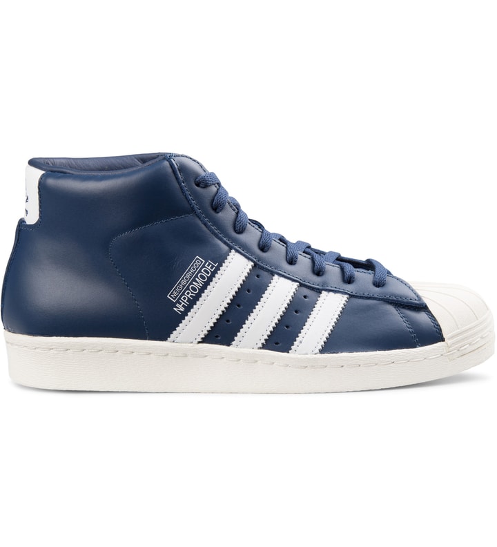 adidas Originals - NEIGHBORHOOD X Adidas Originals Night Marine/White/Chalk White NH Pro Model Sneakers | HBX adidas Originals - NEIGHBORHOOD X Adidas Originals Night Marine/White/Chalk White NH Pro Model Sneakers | HBX