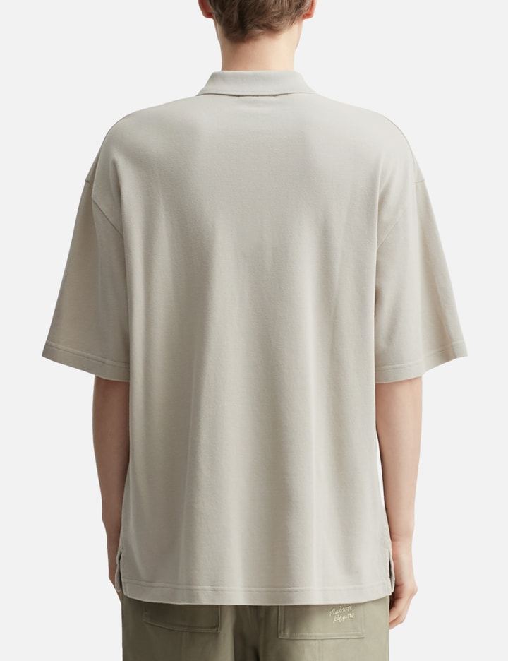 Maison Kitsuné Bold Fox Head Patch Oversize Polo In Green
