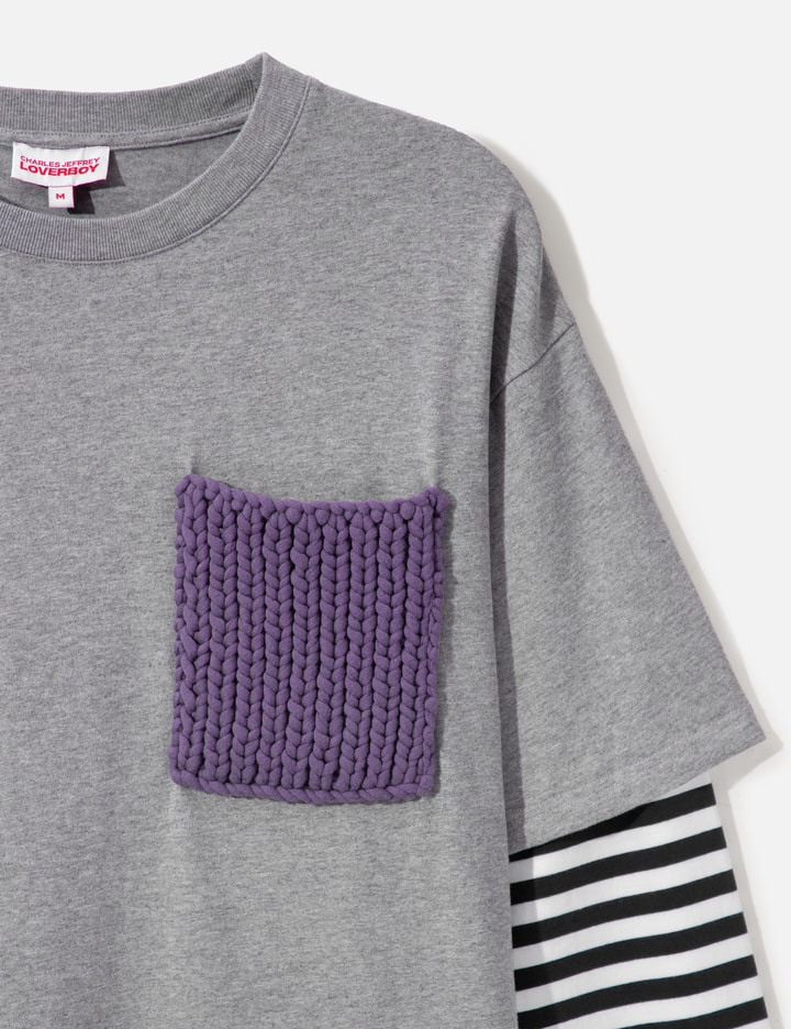 Charles Jeffrey Loverboy Long Sleeve 2-In-1 Tee With Knit Patch