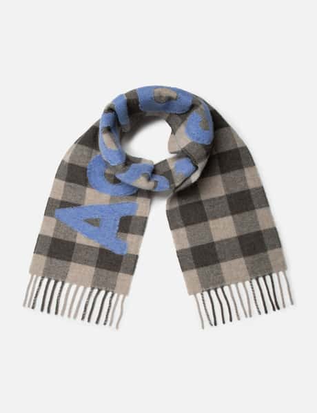 Acne Studios Check Logo Scarf