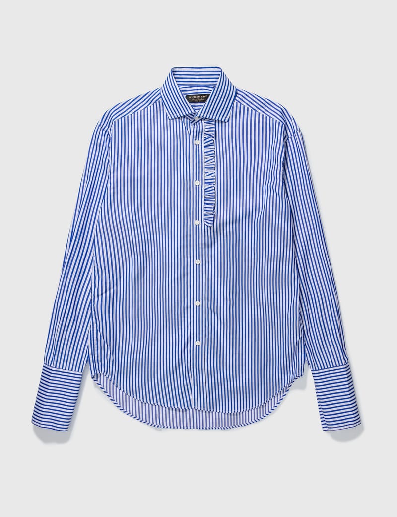 burberry blue striped shirt