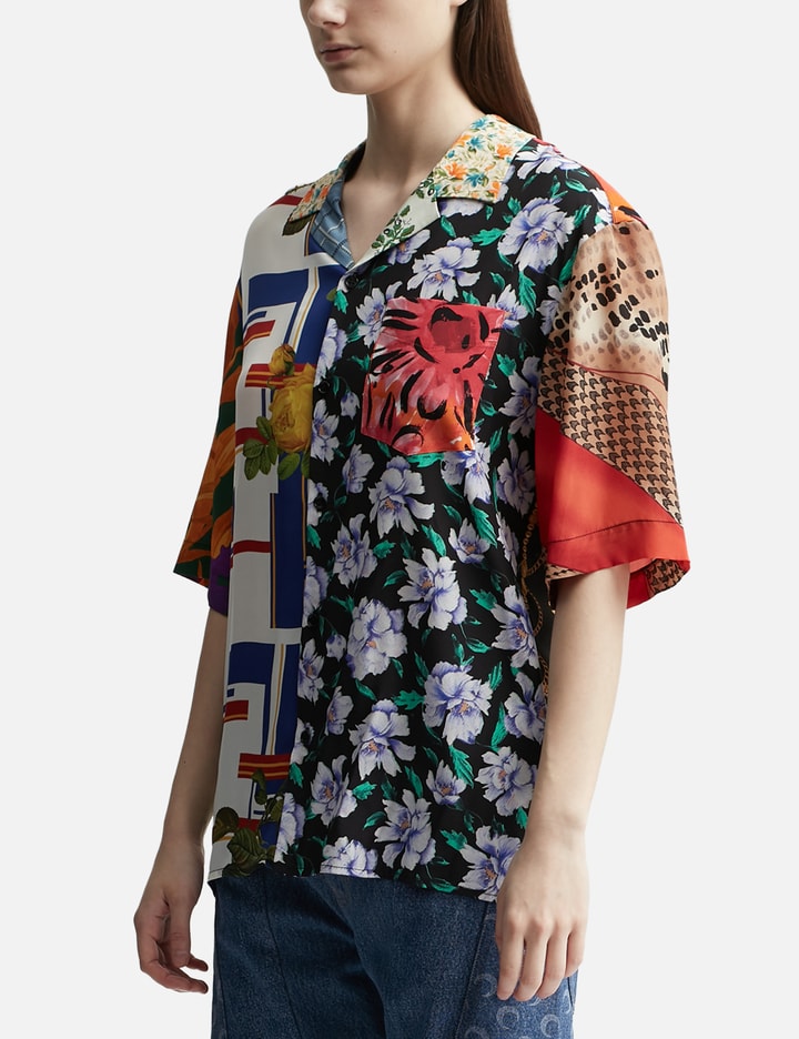 REGENERATED SILK SCARVES BOWLING SHIRT Placeholder Image