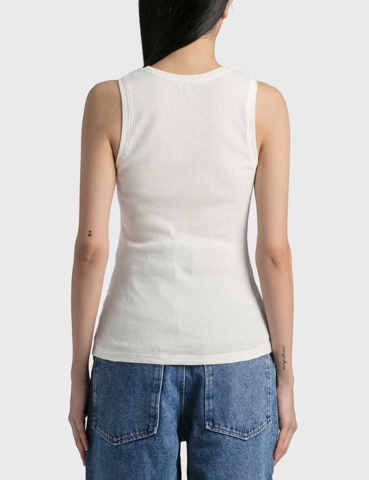 Loewe Anagram-embroidered Ribbed-knit Tank Top In White