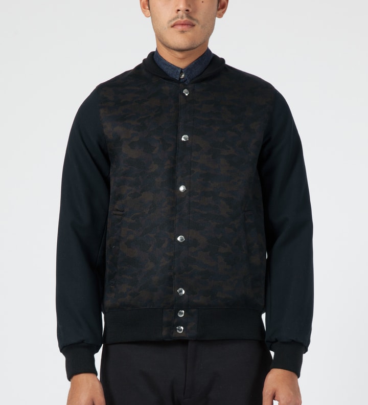 Navy Brown Camo Teddy Jacket Placeholder Image