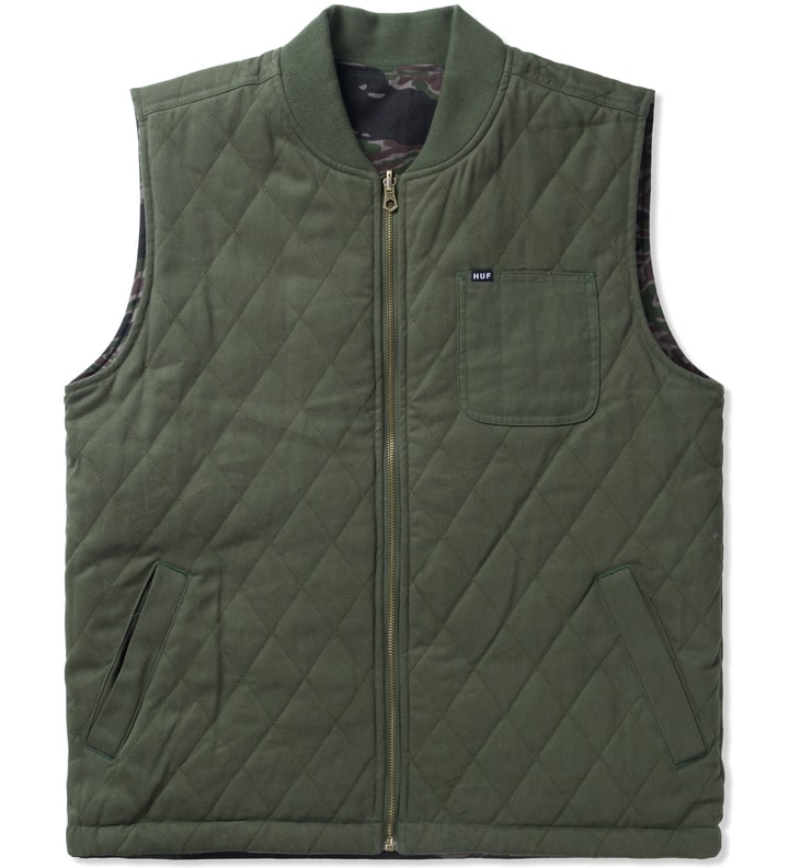 Olive Camo/Reversed Tiger Camo  Reversible Vest Placeholder Image