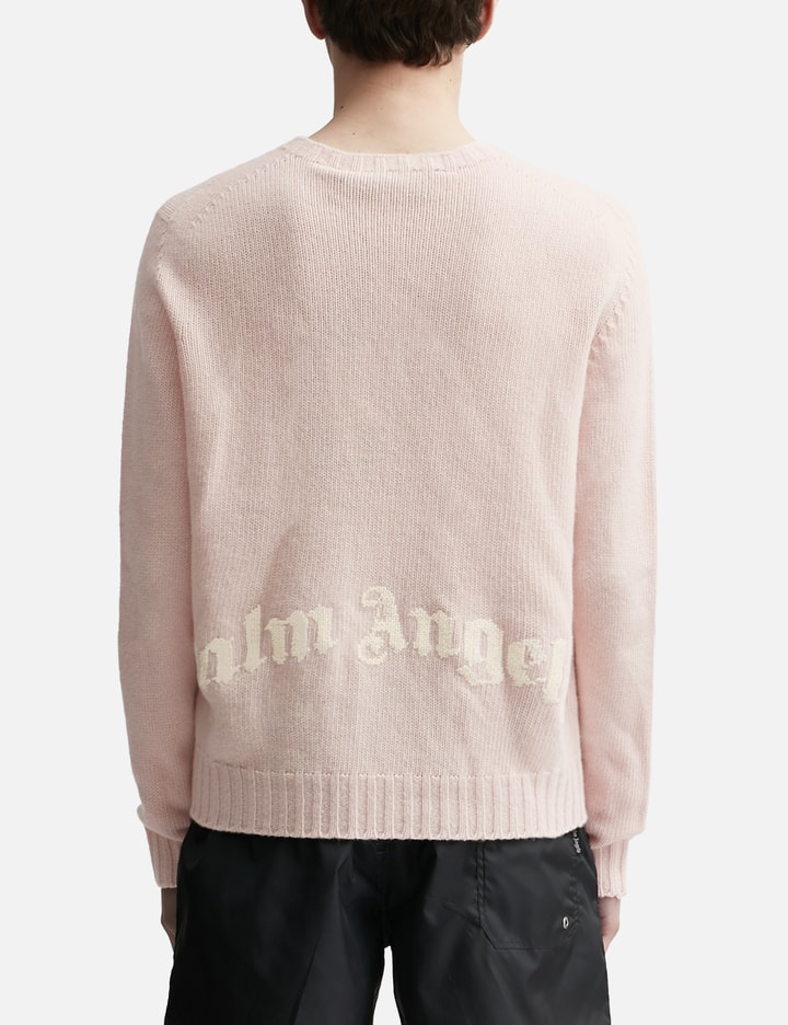 Shop Palm Angels Curved Logo Sweater In Pink