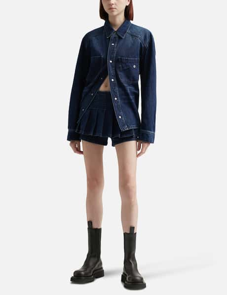 Denim Pleats Skort view 11
