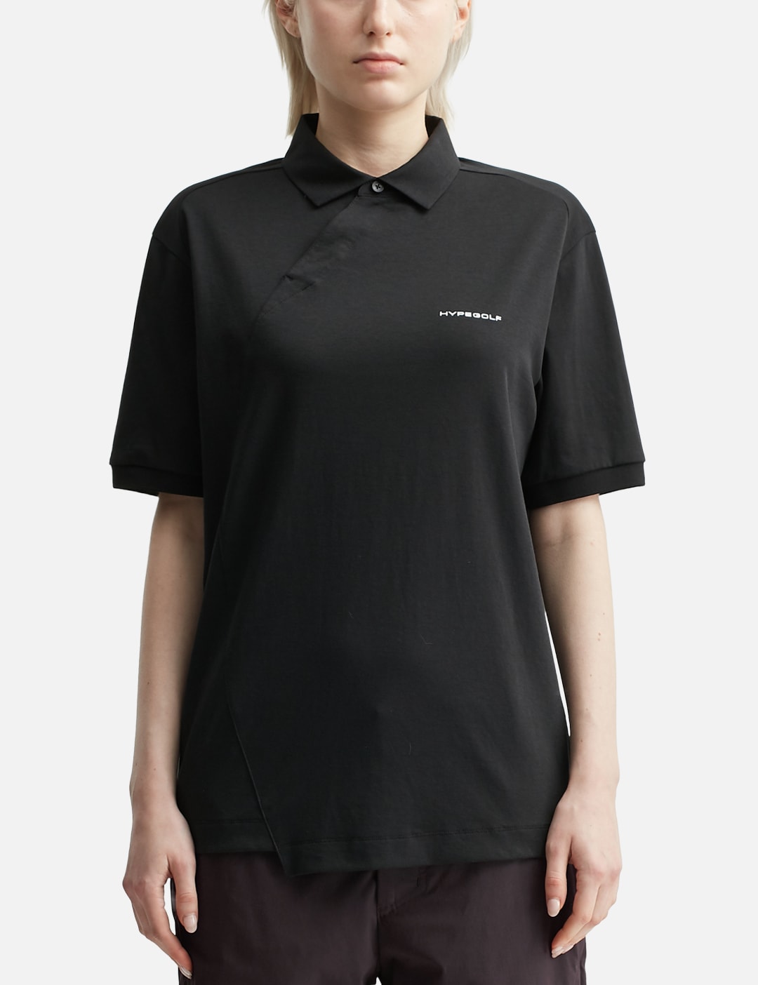 X POST ARCHIVE FACTION (PAF) Diagonal Polo T-Shirt view 18