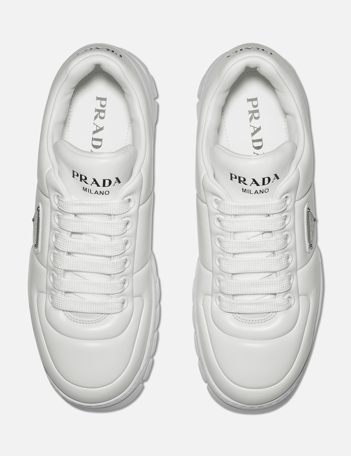 Vejrtrækning Jakke Rasende Prada - Padded Nappa Leather Sneakers | HBX - Globally Curated Fashion and  Lifestyle by Hypebeast