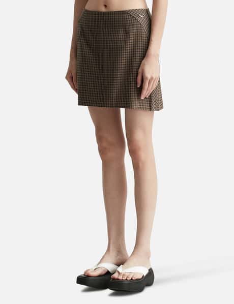 brown plaid skirt 60